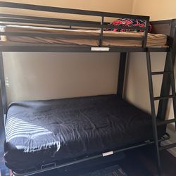 Twin size bed + loft bunk bed 