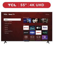 TCL 55” Class S4 (55S451) 4K UHD HDR Smart TV with Roku TV