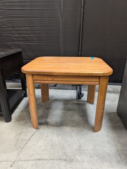 Solid Hardwood Square Side Table with Rounded Corners
