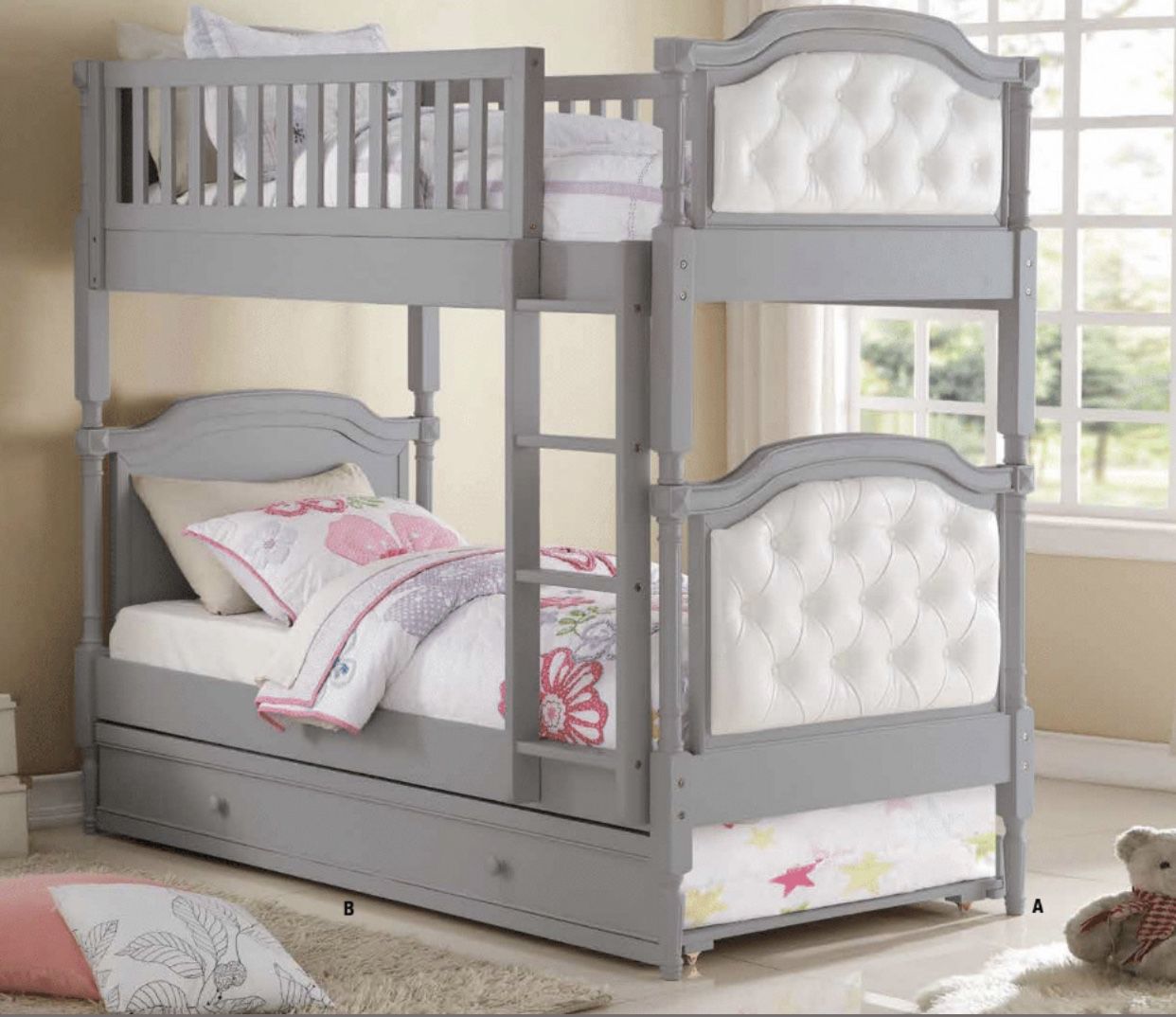Pottery barn Blythe Bunk Bed And Desk In Gray