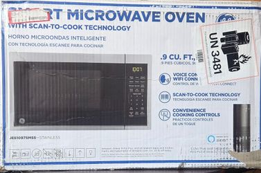 GE 0.9 Cu. Ft. Gray Smart Microwave - Works with Alexa/Google