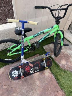 MADD Gear Pro Freestyle Bike, MADD Pro scooter,custom Skateboard