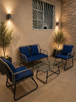 4 Piece Outdoor Patio Wicker Furniture Set