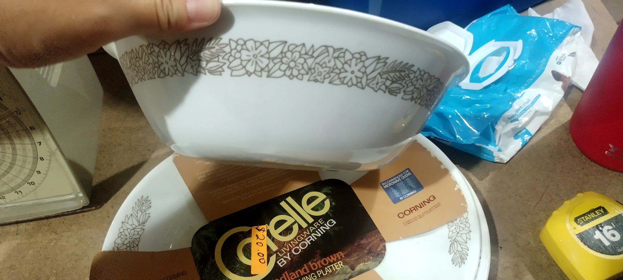 Vintage 4 Piece woodland Corelle By CorningWare