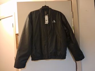 Men's Adidas Essential Holiday Clima warm insulated  Bomber jacket size large brand new black