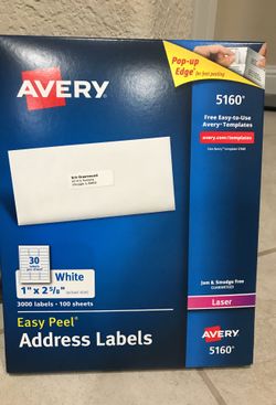 Avery address labels easy peel