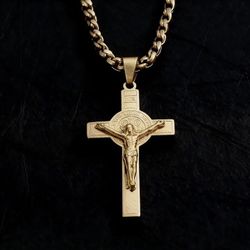 STAINLESS STEEL CROSS WITH CHAIN
