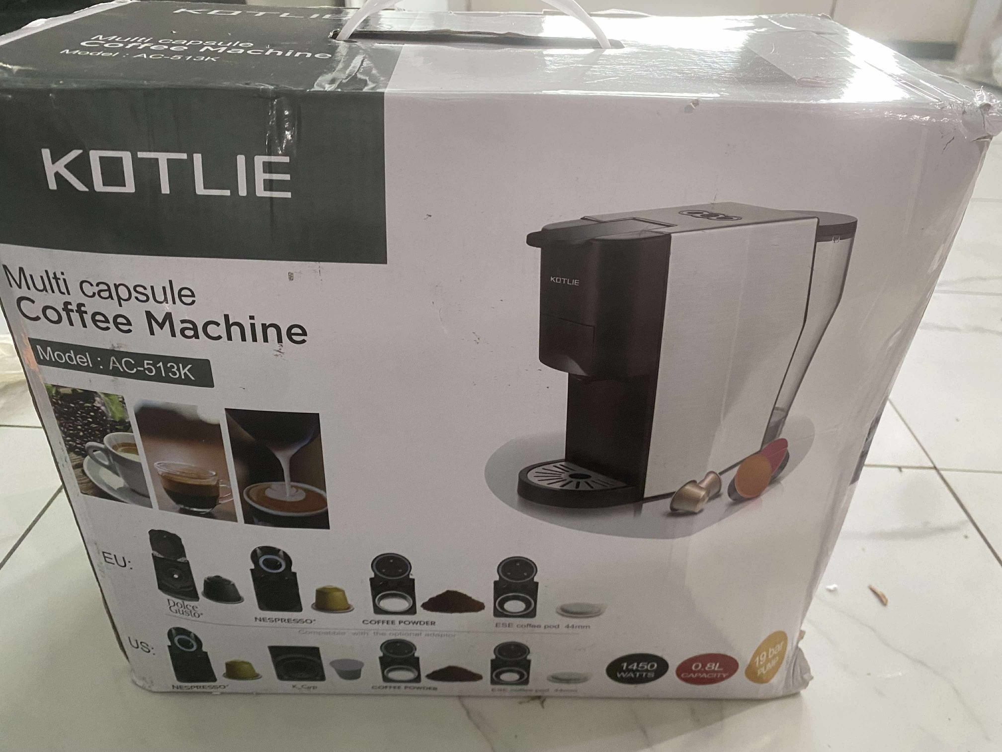 Kotlie Multi Capsule Coffee Machine, Countertop Espresso Maker