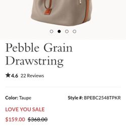 Dooney & Bourke  Drawstring Bag