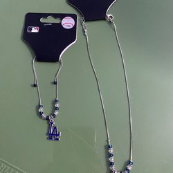 Dodgers Necklace And Bracelet 