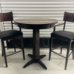 Solid wood bar table set 