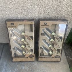 Selling Two “New “ Boxes Of Mossy Oak Knife Set $25 Each