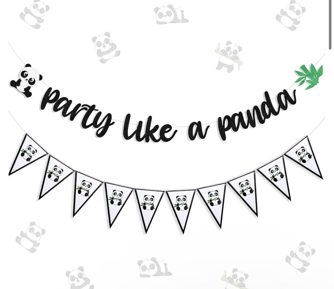 Panda Party Banner Decorations