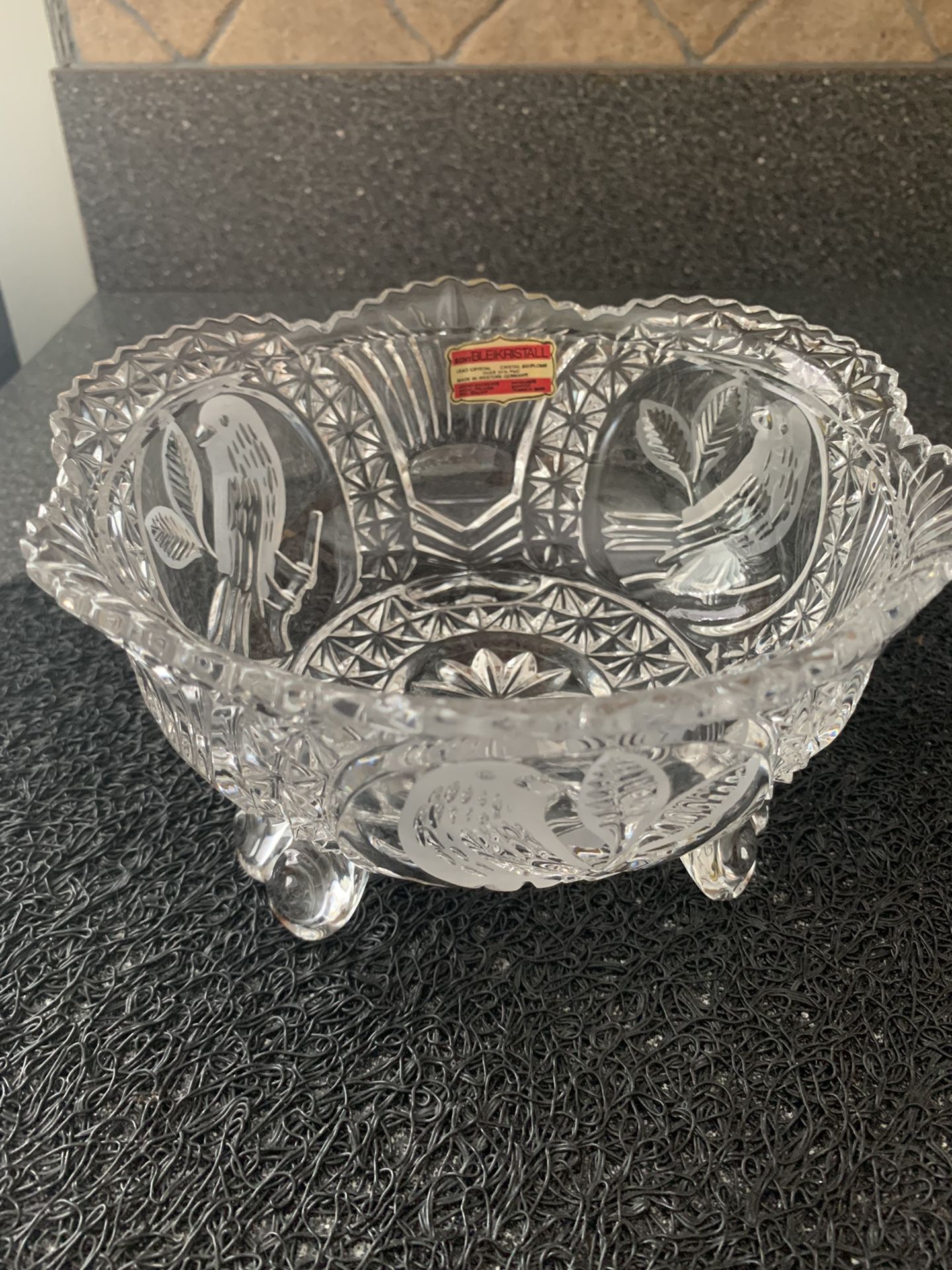 Lead Crystal Bowls, Candy Dish, And Bud Vase