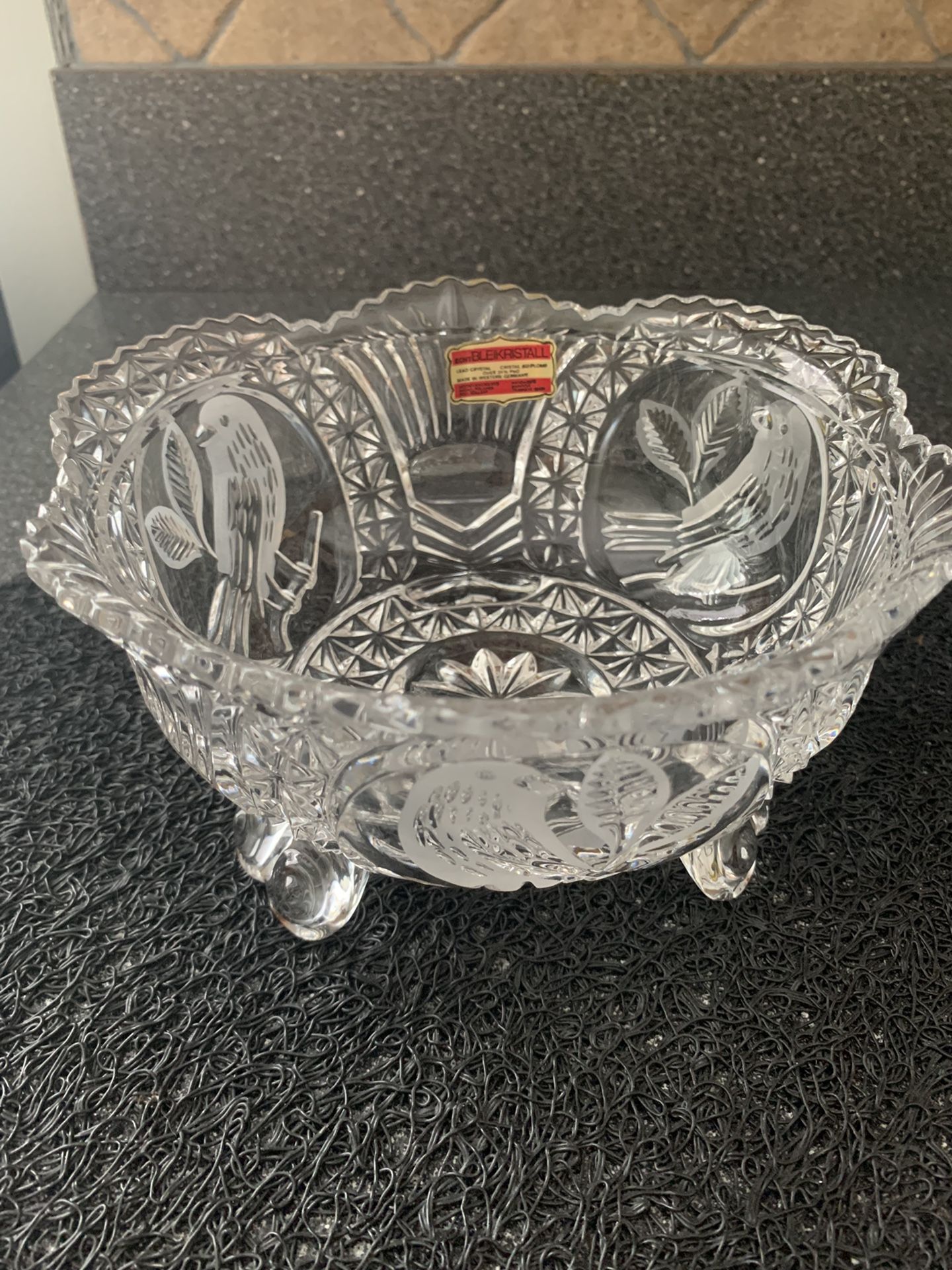 Lead Crystal Bowls, Candy Dish, And Bud Vase  