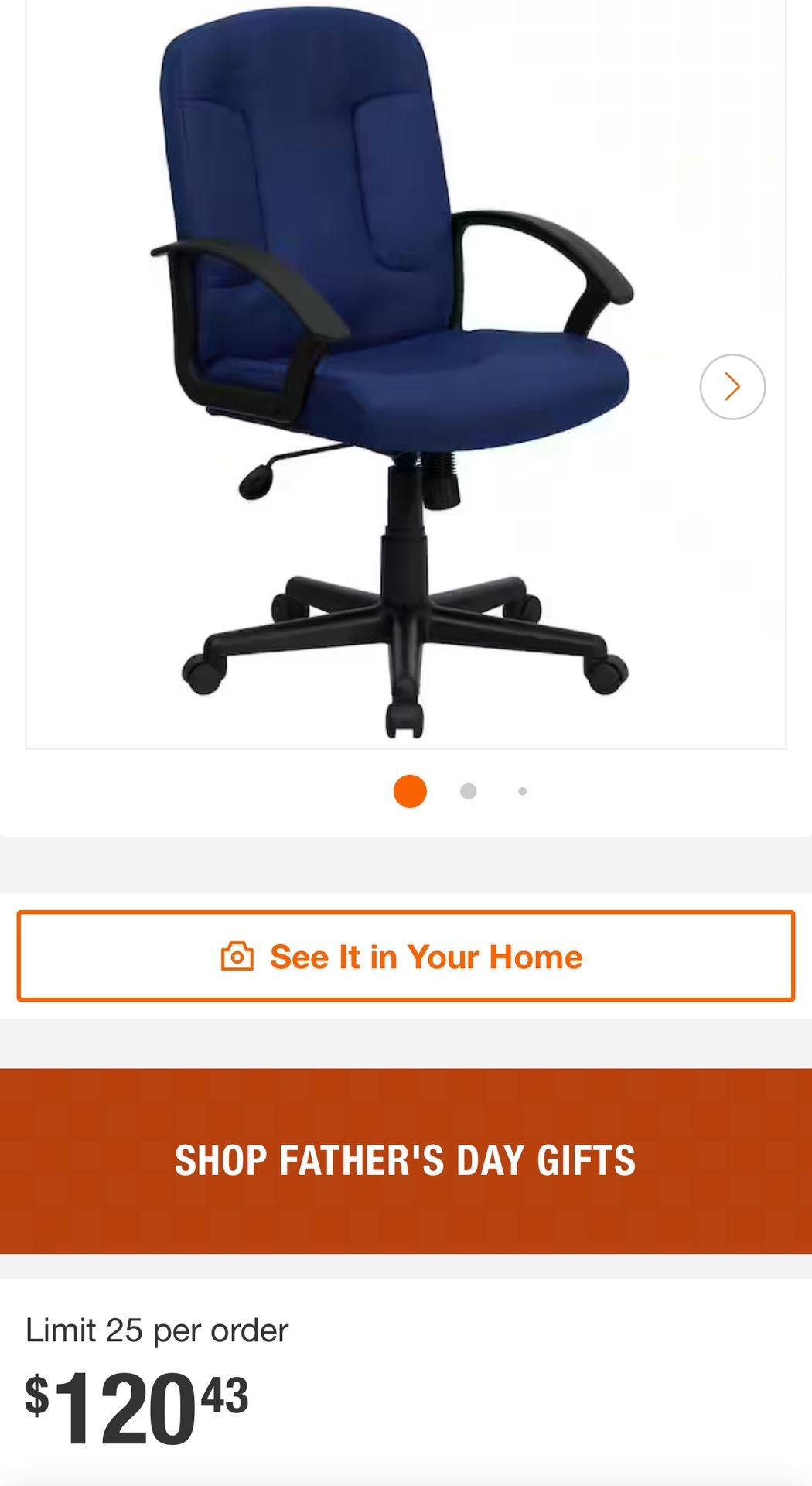 🪑 Ergonomic Office Chair – Navy (New in Box)
