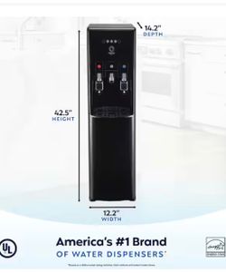 Primo® Water Htrio Coffee K-Cup Water Dispenser Bottom Loading, Hot/Cold Temperature, Black