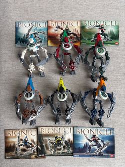 LEGO Bionicle Vahki Complete Set of 6 (2004) - 100% Complete with Manuals!