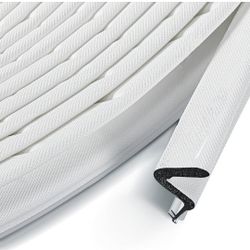 White Kerf Door Weather Stripping,Weatherstrip Door Frame Seal for Large Gap,Soundproofing V-Shape Exterior Door Sealing Weatherstripping,52 Feet Fron