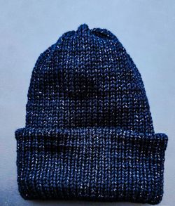 Knitted double layer beanie