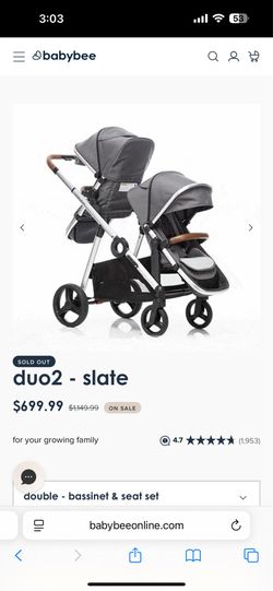 Used Baybee double stroller