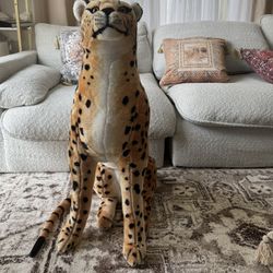 Melissa & Doug Giant Cheetah - Lifelike Stuffed Animal (Stands Nearly 3 Feet Tall)