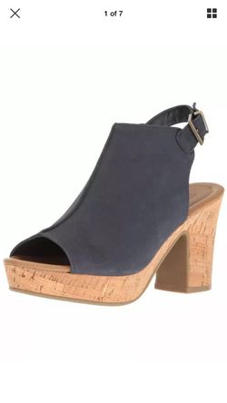 Kenneth Cole Reaction Tole-Tally Platform Sandal - Women's Size 7 Mi Navy/Marine