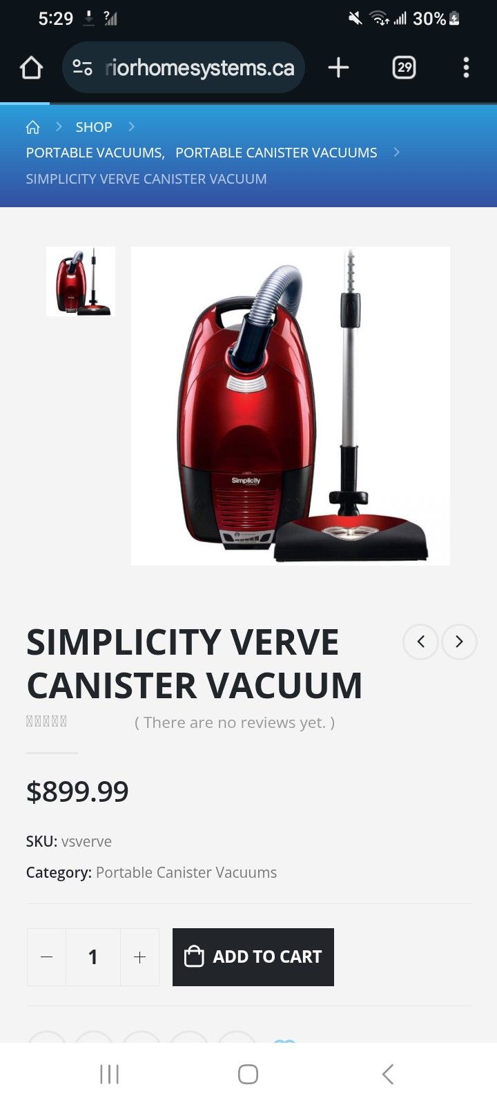 LIKE NEW SIMPLICTY CANISTER VACCUUM CHEAPPP ONLY $65 BUCKS