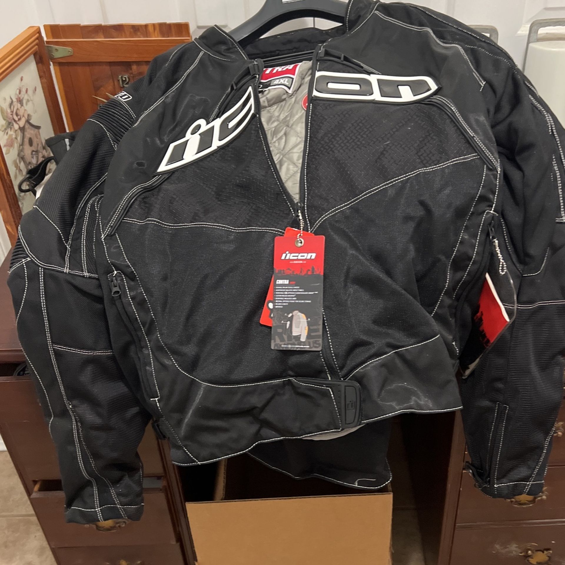 Icon Contra Motorcycle Jacket 4x L