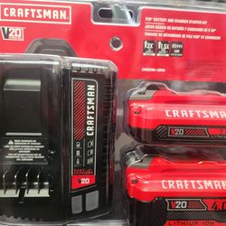 Craftsman V20 2 Pack Battery & Charger Kit.