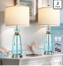 BRAND NEW Set of Glass Lamps