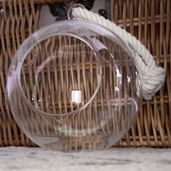 Hanging Glass Sphere Terrarium Clear