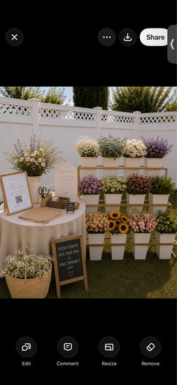 Custom flower bar