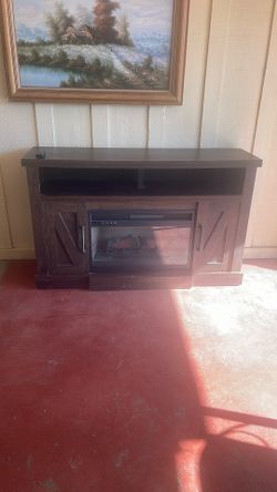 Freestanding Media Console Electric Fireplace TV Stand