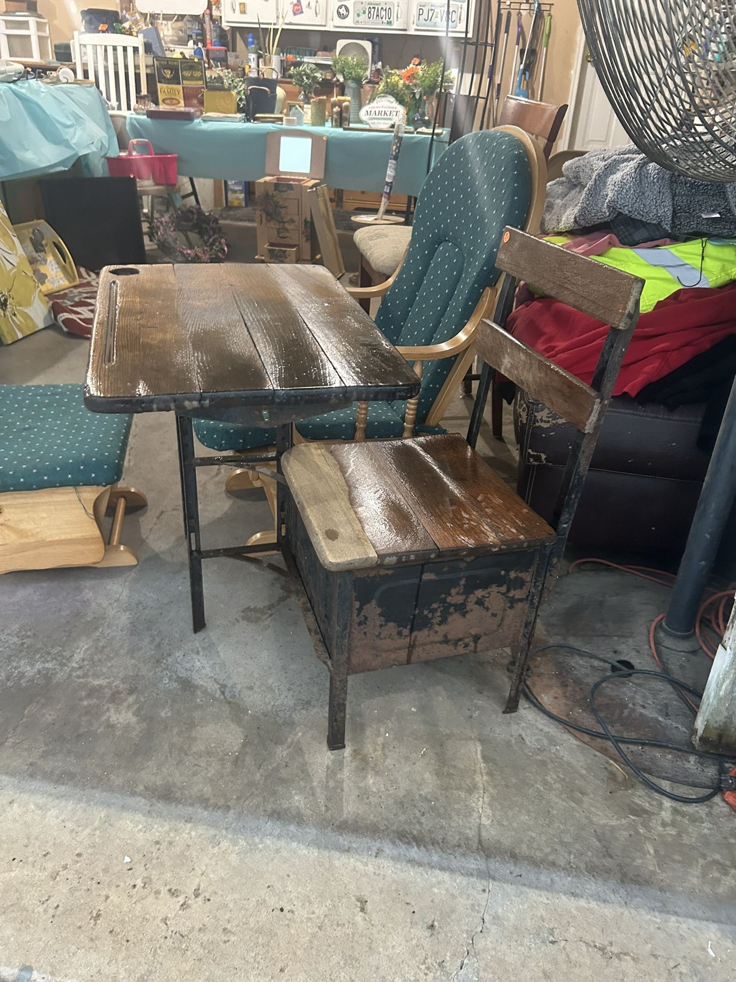 Antique School Desk