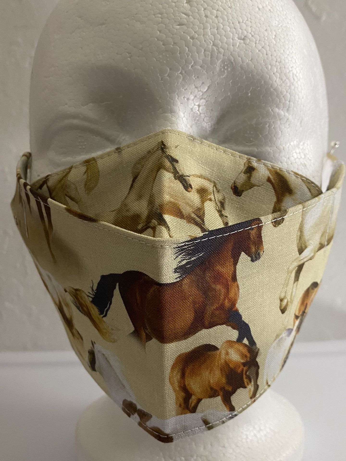 3D Face Mask Adults (Horses)-E38