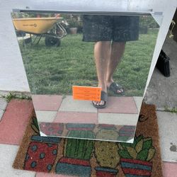 Fundin aluminum Bathroom Medicine Cabinet With Frameless Double sided Mirror Door