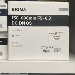 Sigma 150-600mm F5-6.3 Lens For Sony