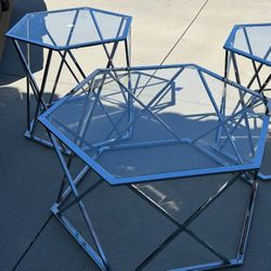 Hexagon Coffee Table Plus One Side Table