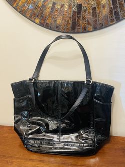 Black Patent Leather Coach Purse