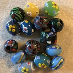 15 Assorted Glass Beads