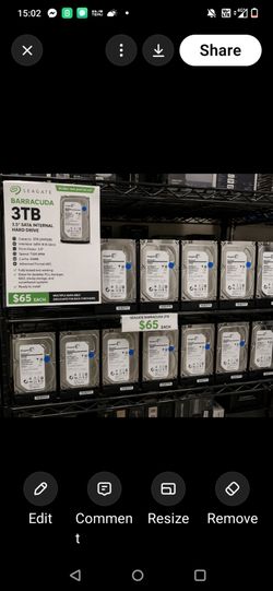 Seagate Barracuda 3TB 3.5" SATA Internal Hard Drive – $65 Each