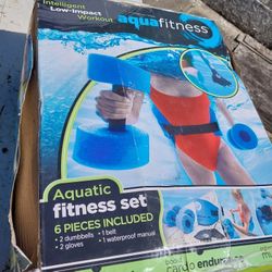 Aquatic fitness set. Build core strength in the swimming pool
