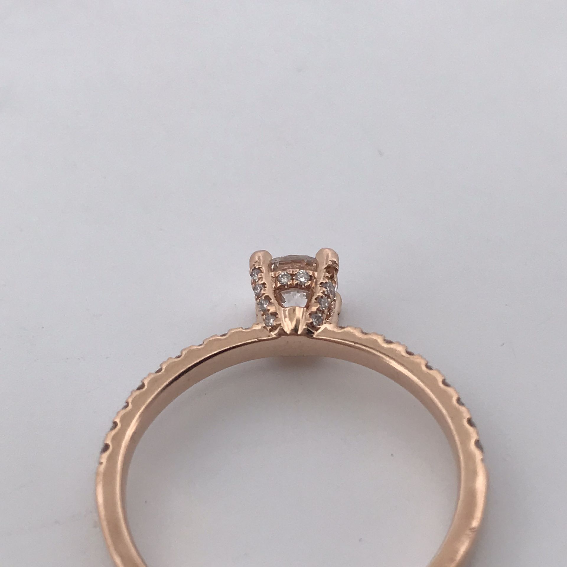 14k Rose gold gia 1.10ct D vvs1 diamond ring size 8.5