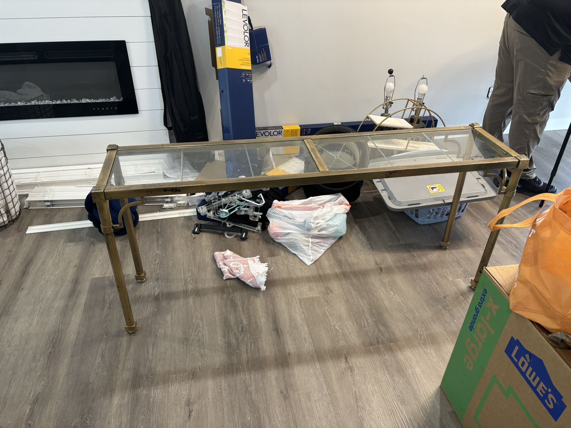 Beautiful Gold Narrow Table