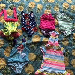 Little Girls Bathing Suits Lot 