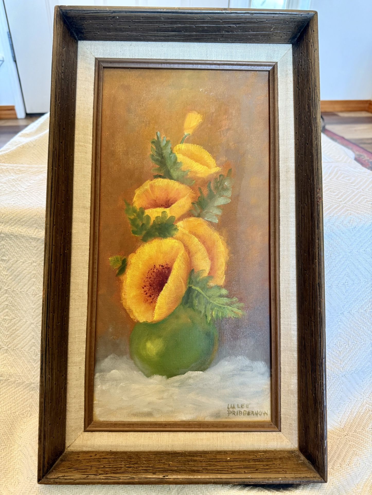 Stunning Vintage Oil Painting Poppies