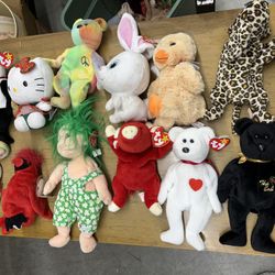 Lot Of 12 Rare Beanie Babies 