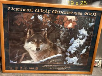 Vintage 2001 National Wolf Awareness print
