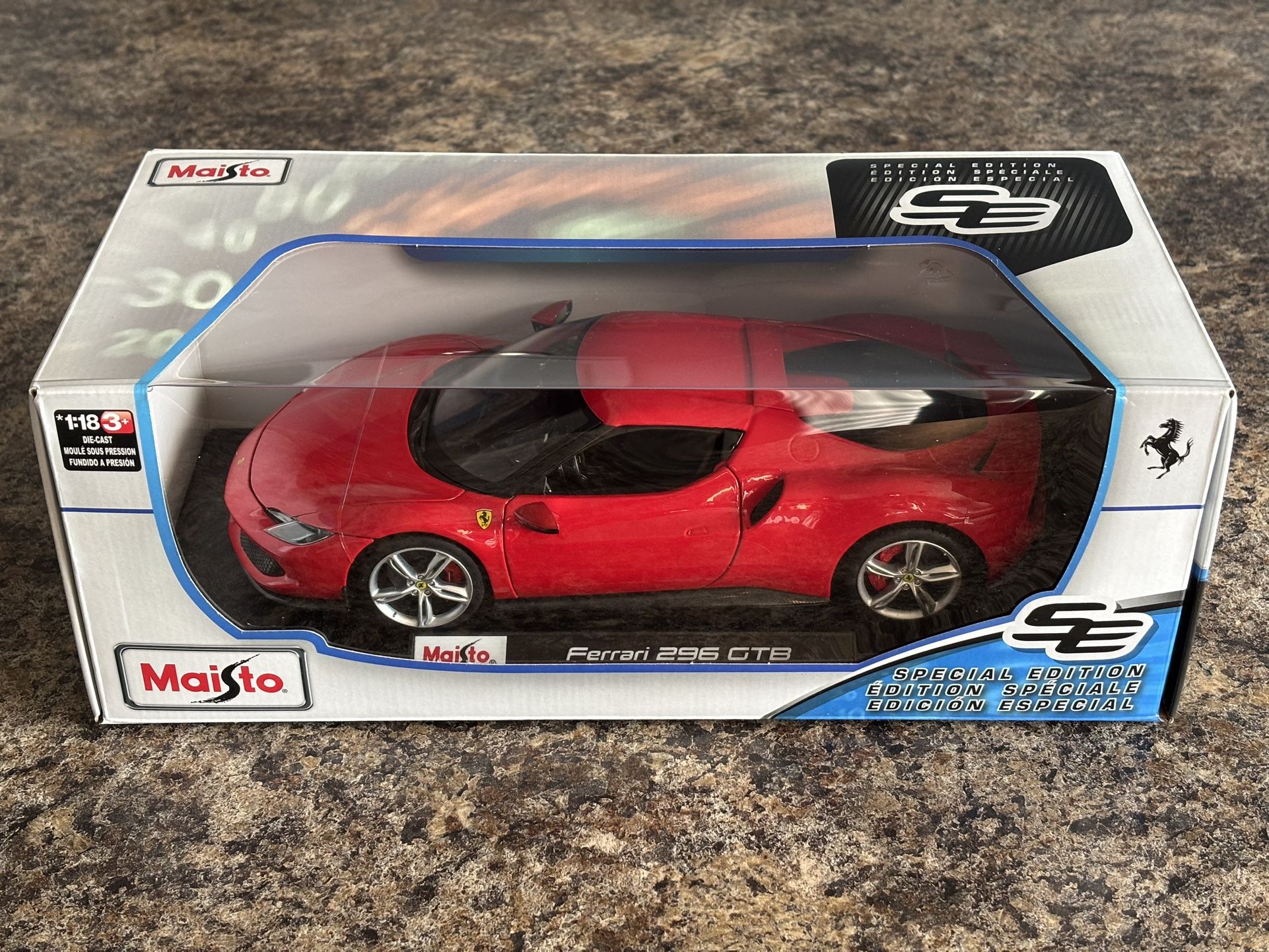 Maisto 1:18 Scale Ferrari 296 GTB - Rosso Corsa Color